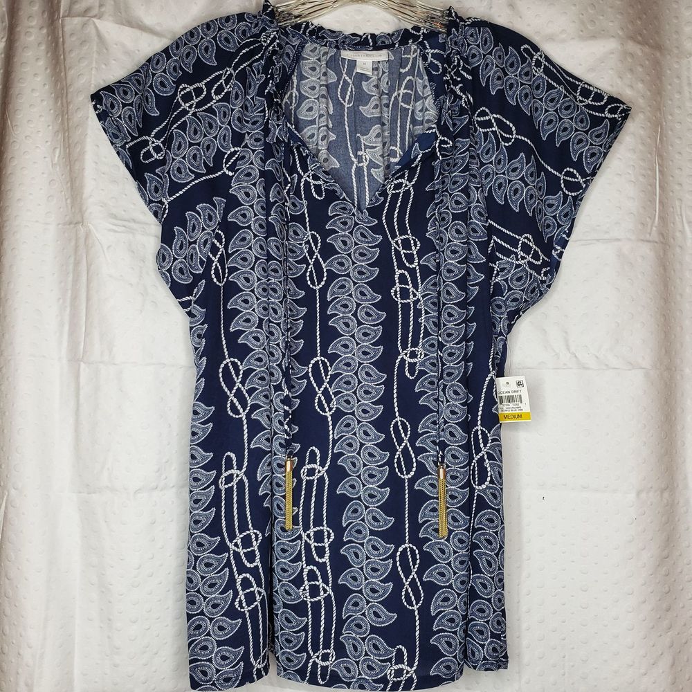 Charter Club Women's Blouse Blue New with Tags